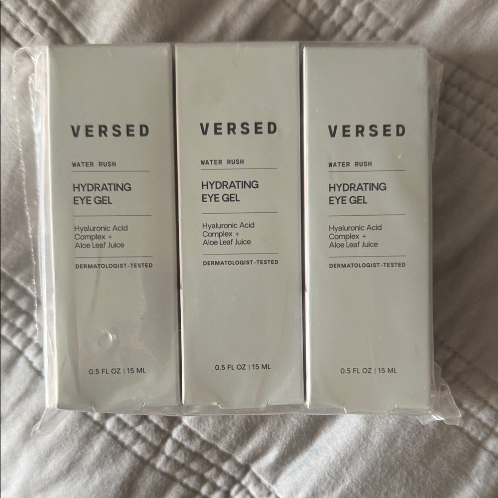Versed Hydrating Eye Gel 3-Pack Hyaluronic Acid Aloe NWT